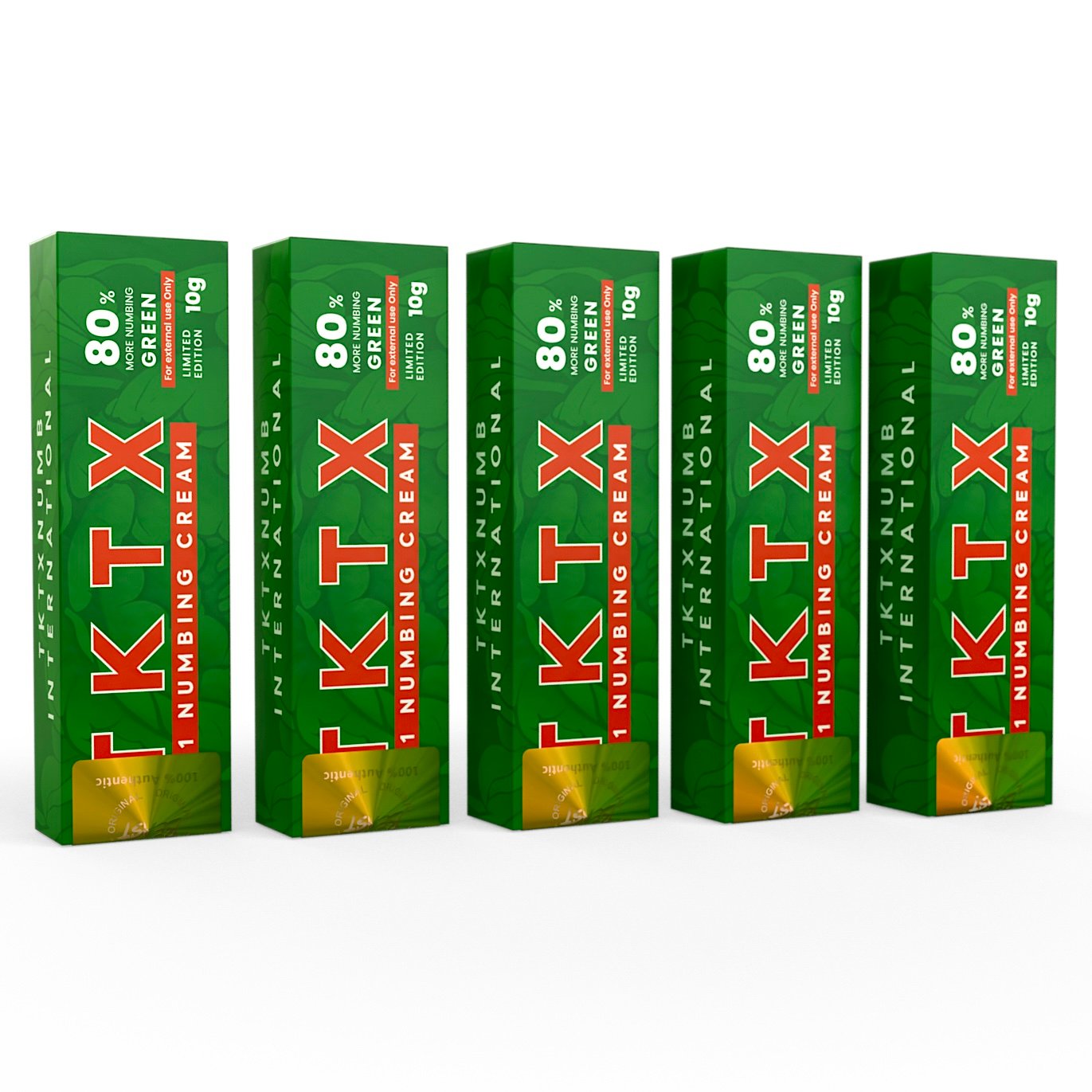 5 Packs TKTX Numbing Cream Green 80% - £45.85